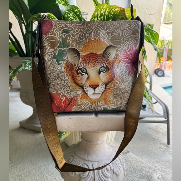 Handbags - ANUSCHKA Cleopatra's Leopard Print Crossbody Bag